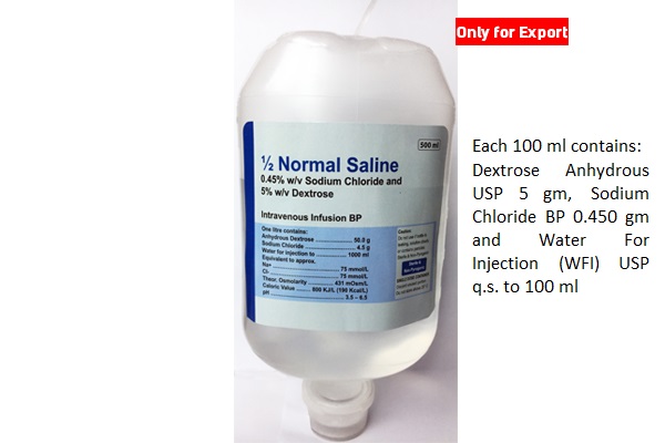 5 Dextrose In ½ Normal Saline 500 Ml Solodex Jr Iv Infusion 500 Ml